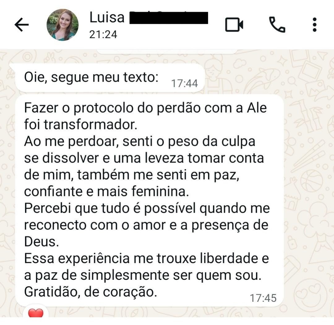 Depoimento de Luisa sobre a experiência